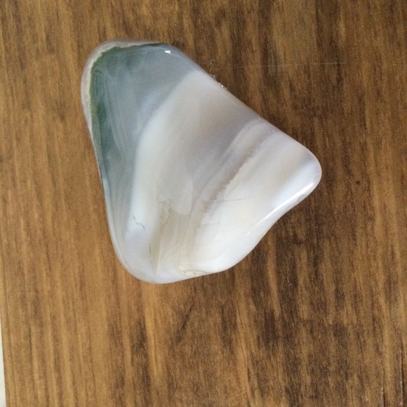 Wood Trinket Box with Polished Rock Topper - Picture 3 of 4